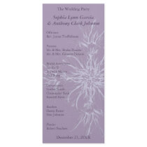 Dusty Purple Floral Wedding Program