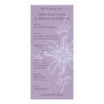 Dusty Purple Floral Wedding Program Rack Card Design