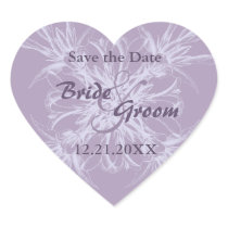 Dusty Purple Save the Date Stickers