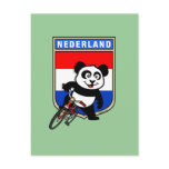 Dutch Cycling Panda Post Cards