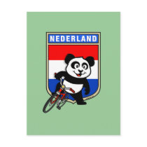 Dutch Cycling Panda Post Cards