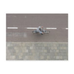 Dutch cyclist on street from above Photo Card Postcard