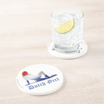 Dutch Girl Flag Drink Coaster