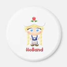 Dutch Girl Refrigerator Magnet