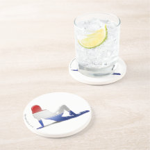Dutch Girl Silhouette Flag Drink Coaster