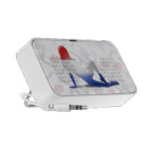 Dutch Girl Silhouette Flag Laptop Speaker