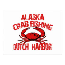Dutch Harbour Alaska Red Crab Fishing Postcard