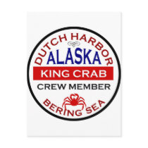 Dutch Harbour Alaskan King Crab Crew Member Post Card