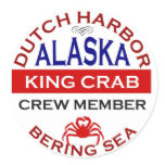 Dutch Harbour Alaskan King Crab Crew Member Stickers