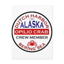 Dutch Harbour Opilio Crab Crew Member Post Cards