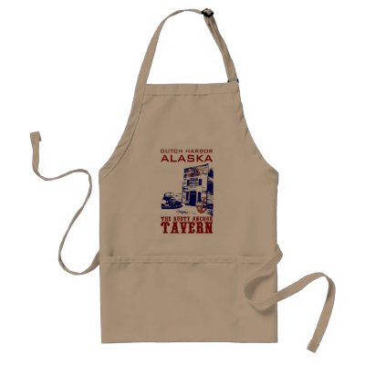 Dutch Harbour Rusty Anchor Tavern Apron by boomdiada