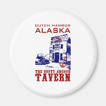 Dutch Harbour Rusty Anchor Tavern Refrigerator Magnet