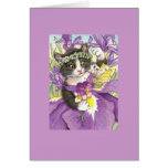 Dutch Iris Kitten Blank Note Card