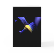 Dutch Iris, Purple Blue, Greeting Card Template