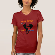 Dutch Ladies Soccer player - Beware ! t-shirts