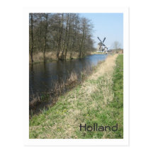 Dutch landscape postcard
