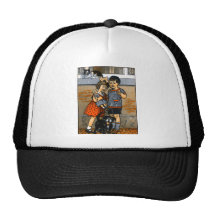 Dutch little boy and girl trucker hats