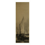 Dutch Painting Boats on Sea Holland Bookmark Business Card Template