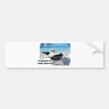 Dutch rabbit in happy place bumper sticker