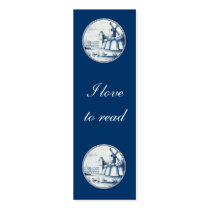 Dutch traditional blue tile bookmark business card templates