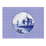 Dutch traditional blue tile post cards