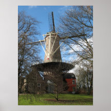 Dutch Windmill in Gouda Photo Poster