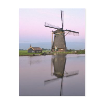 Dutch Windmill Postcard by emiddelkoop