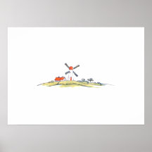 Dutch Windmill Print