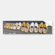 Dutch Wooden Shoes Clogs Bumper Sticker