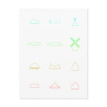 Dwelling Symbols with Gradient Postcard