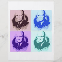 Dwight D Eisenhower Pop Art Flyer Design