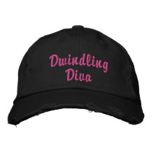 Dwindling Diva distressed cap Embroidered Hat