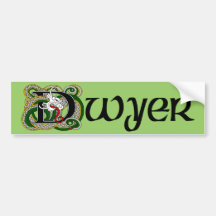 Dwyer Celtic Dragon Bumper Sticker