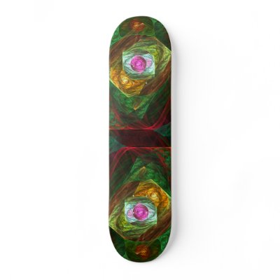Dynamic Connections Abstract Art  Skateboard by OniArts