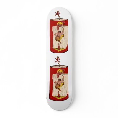 DYNAMITE! Vintage Black Americana Skateboard by PaperTimeMachine