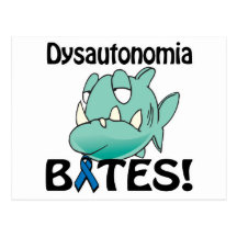 Dysautonomia BITES (blue) Post Cards
