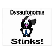 Dysautonomia Stinks Skunk Awareness Design Post Cards