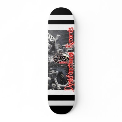 Dyskfunctional Records "bones" Skateboard by ihglive