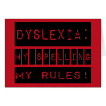 Dyslexia: My Spelling My Rules!  Dyslexic Cards