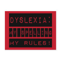 Dyslexia: My Spelling My Rules!  Dyslexic Postcards