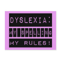 Dyslexia: My Spelling My Rules!  Dyslexic Postcards
