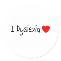 Dyslexia Round Stickers