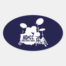Dyslexic humour oval sticker