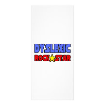 Dyslexic Rock Star Custom Rack Cards