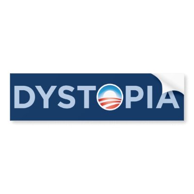 Dystopia Bumper Sticker by monkeyclown