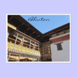 dzong roof paro postcards