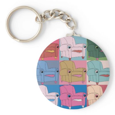 E.A.S.E chair goes Warhol - Keyring Key Chain by easeband