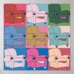 E.A.S.E chair goes Warhol - Square Print