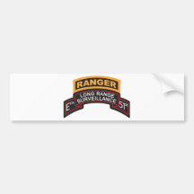 E Co 51st Infantry LRS Scroll, Ranger Tab Bumper Stickers