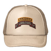 E Co 51st Infantry LRS Scroll, Ranger Tab Trucker Hats